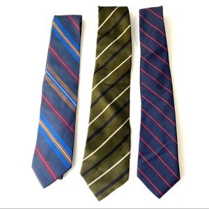 H. HALPERN ESQ, BANANA REPUBLIC, LIBERTY Striped Classic Necktie Set of 3 H10